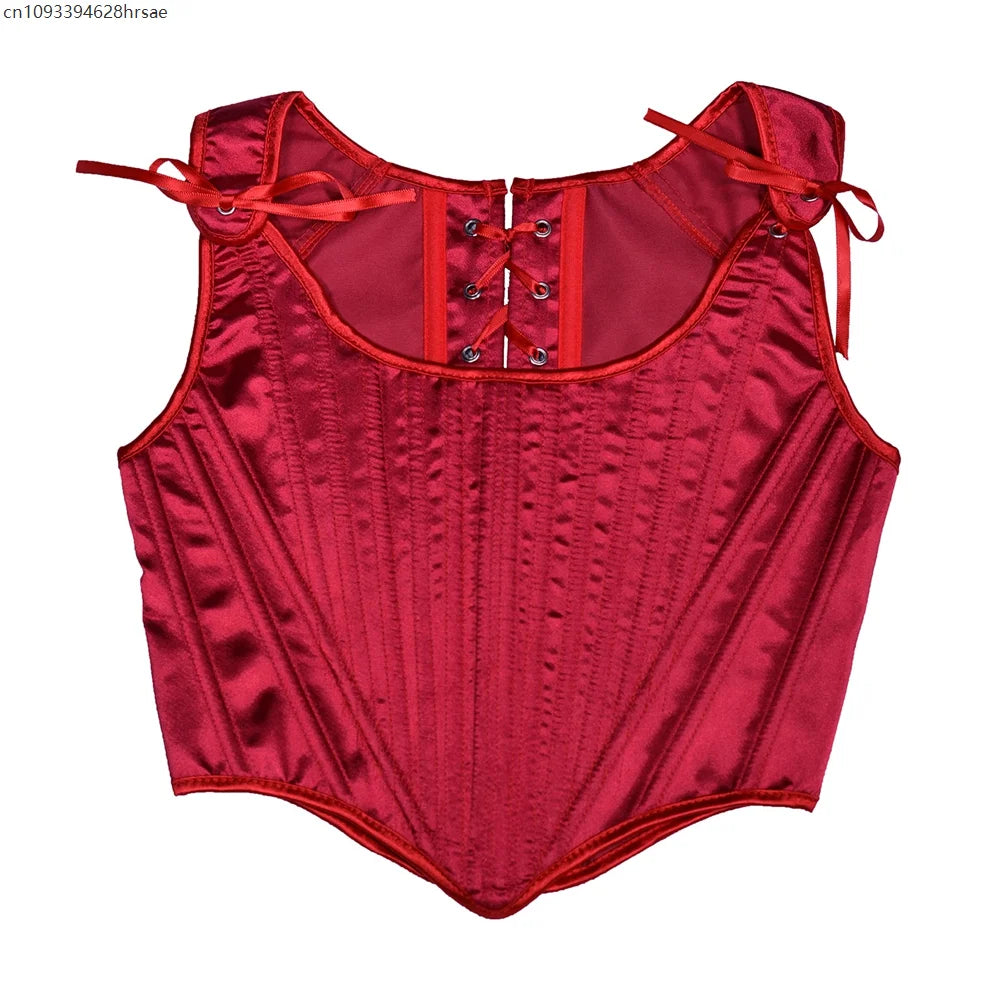 Womens Renaissance Corset Top Overbust Bustier