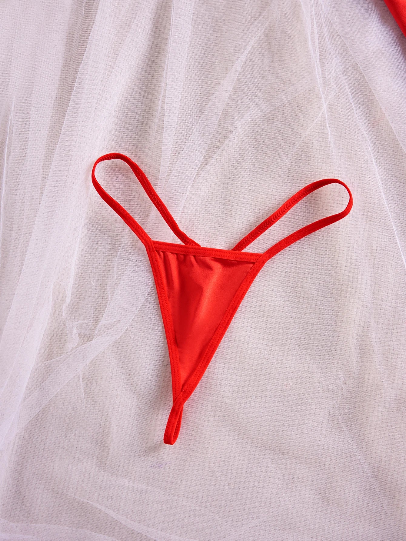 Red Lace Babydoll Nightgown Set