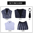 Halloween Costume Striped Suit Set