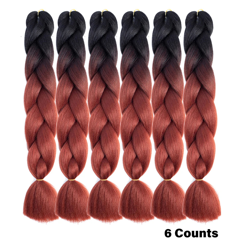 Ombre Crochet Braiding Hair Extensions