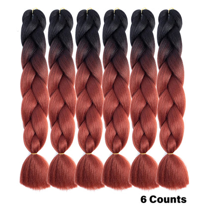 Ombre Crochet Braiding Hair Extensions
