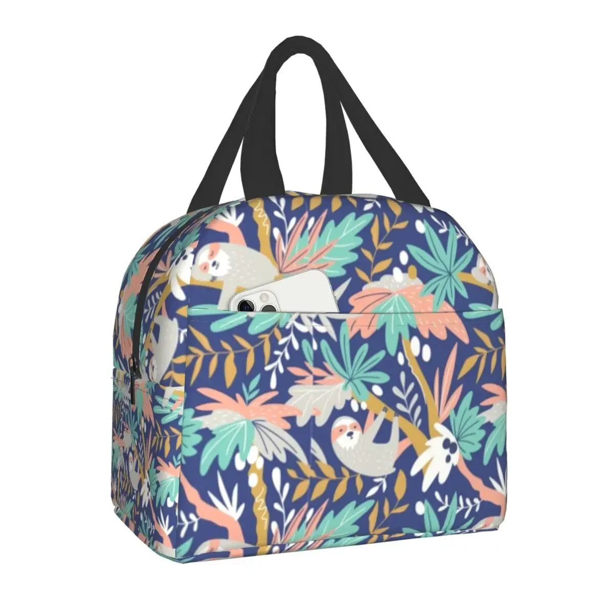 Cottagecore Aesthetic Cute Vintage Frog and Snail Thermal Insulated Lunch Bag