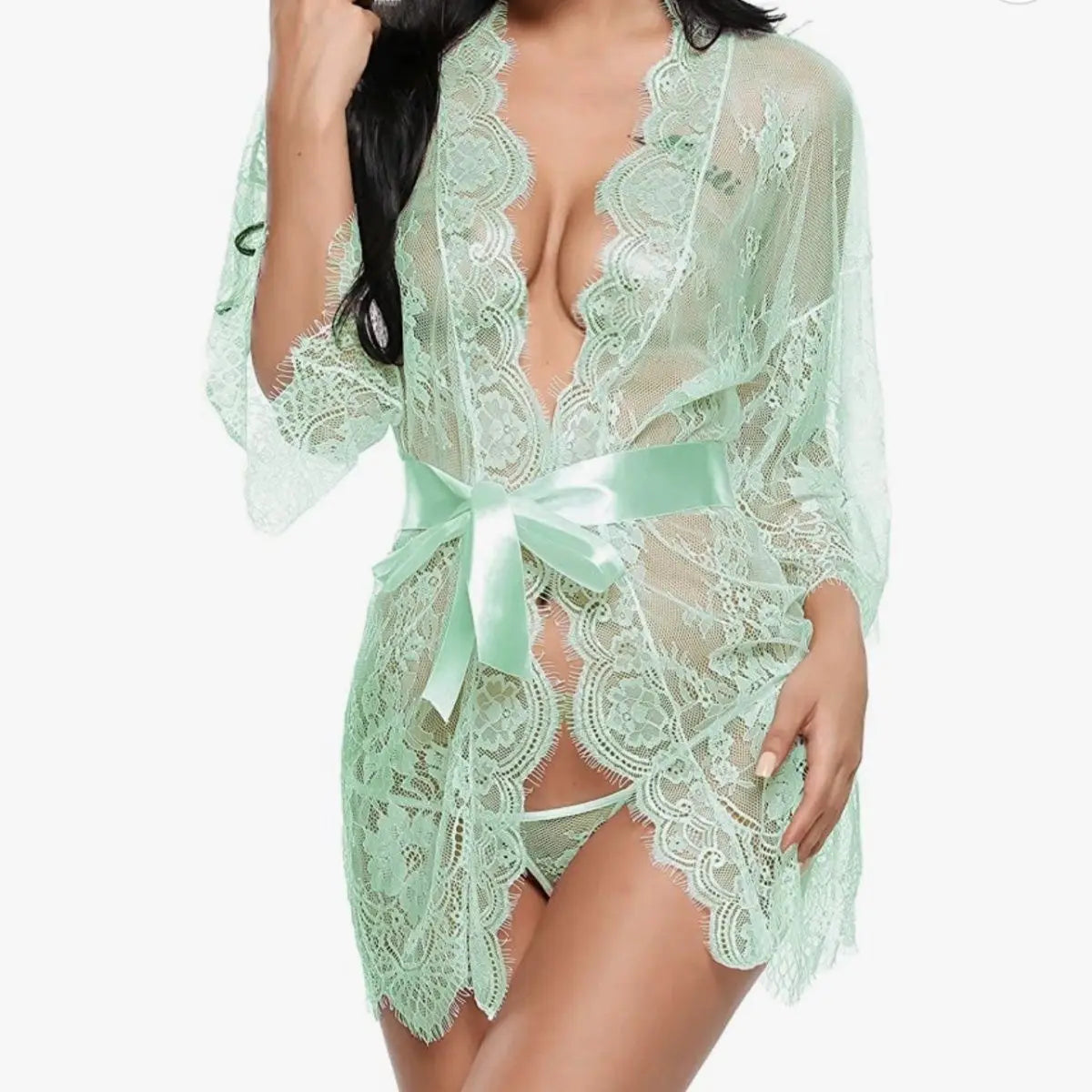 Purple Lace Babydoll Lingerie Set