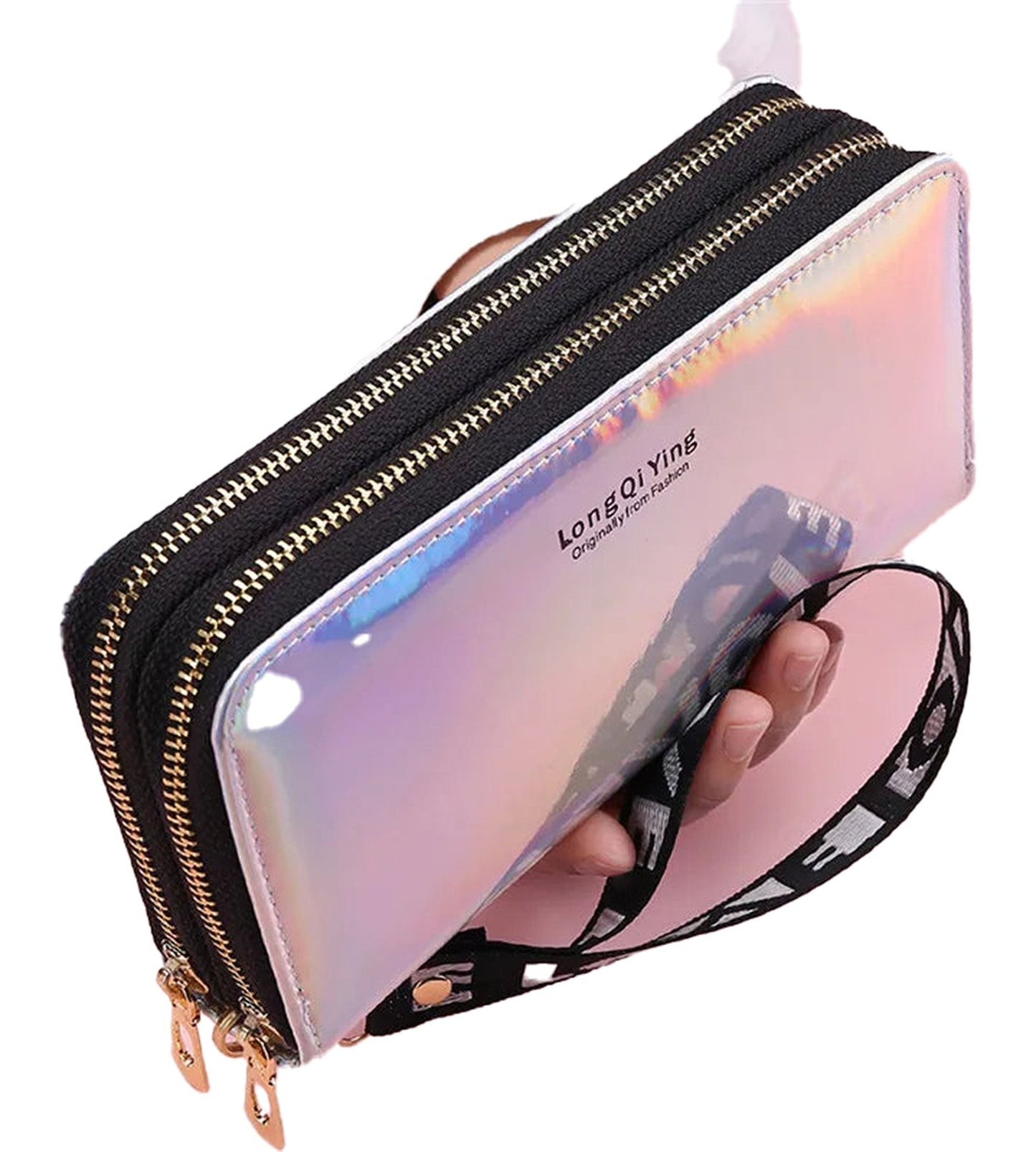Womens Laser Wallet With Double Zipper