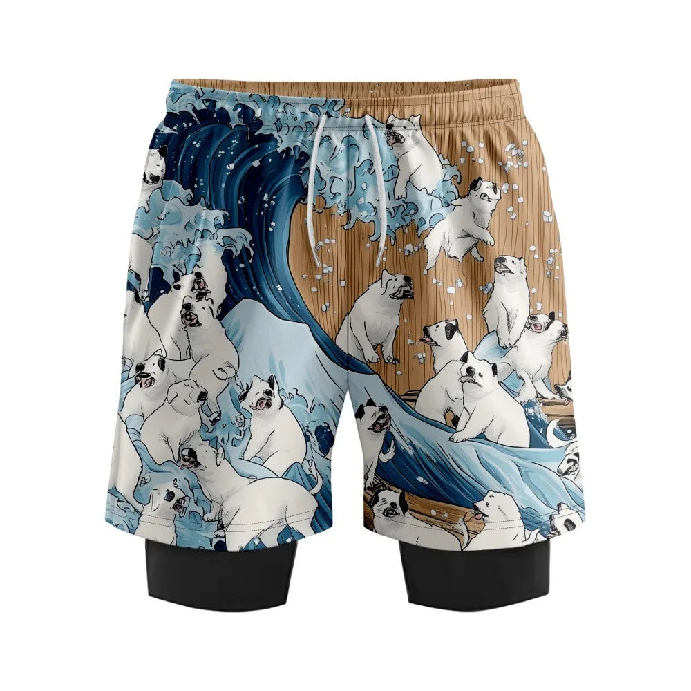 Men's Quick - Dry Digital Print Surf Board Shorts