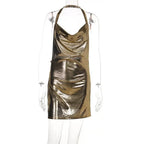Green Shimmer Dress for Wedding Party Guest