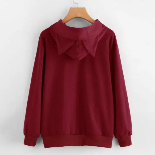 Womens Oversized Cat Ear Hoodie