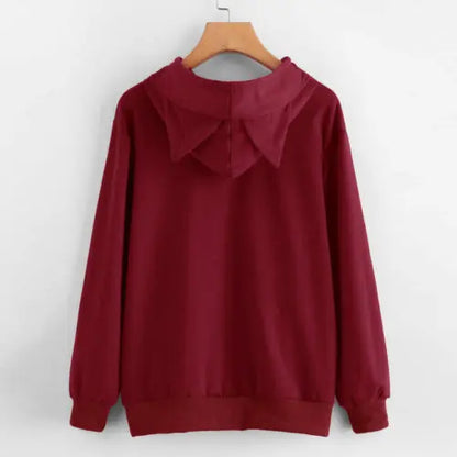 Womens Oversized Cat Ear Hoodie