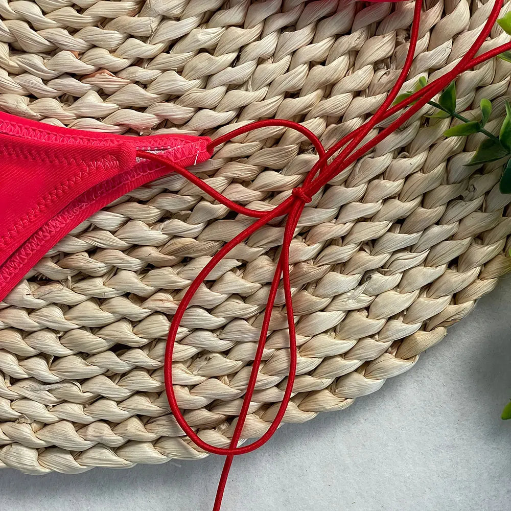 Swimwear Swimsuit: Trendy Pink Bikini Set