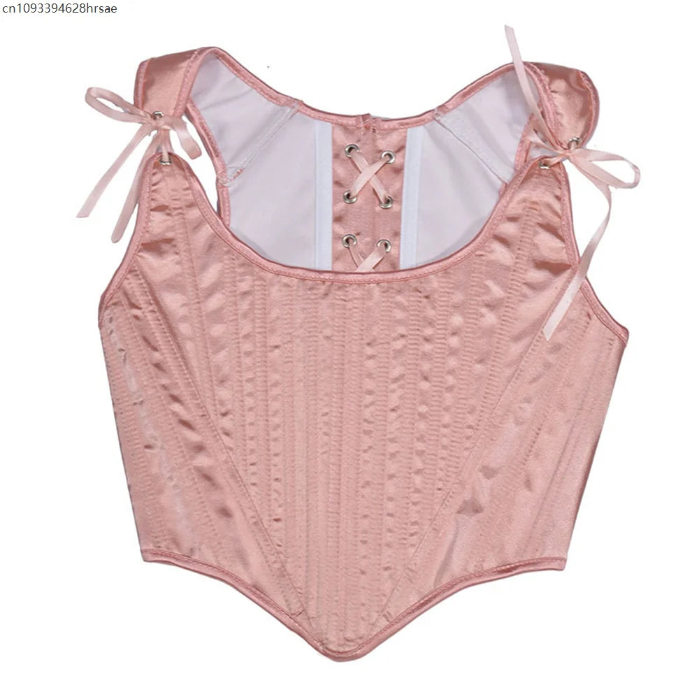 Womens Renaissance Corset Top Overbust Bustier