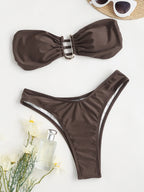 Bikini: Trendy High-Waisted Two-Piece