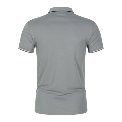 Mens Solid Color Polo Shirt Trendy Style