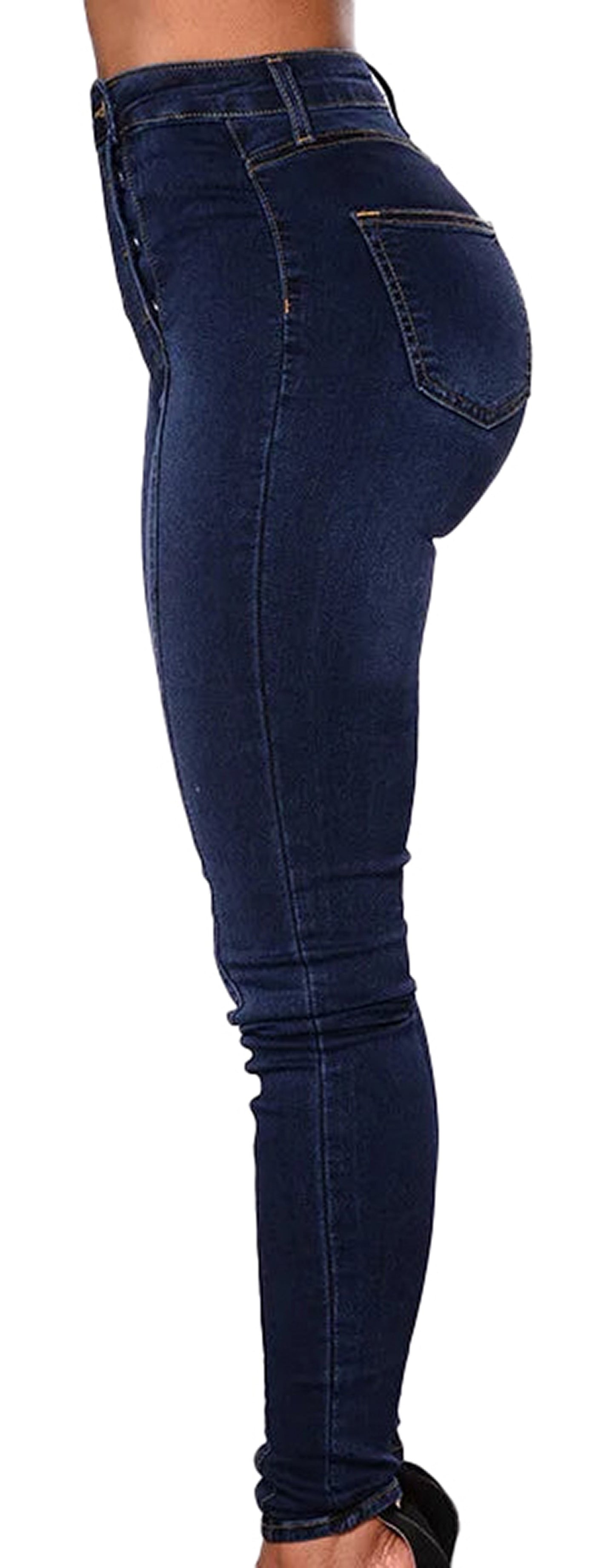 Vintage High Waist Skinny Jeans For Women