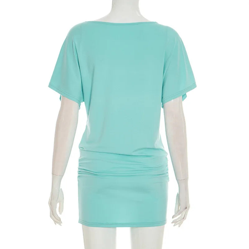 Mini Dress in Aqua - Elegant & Chic Style
