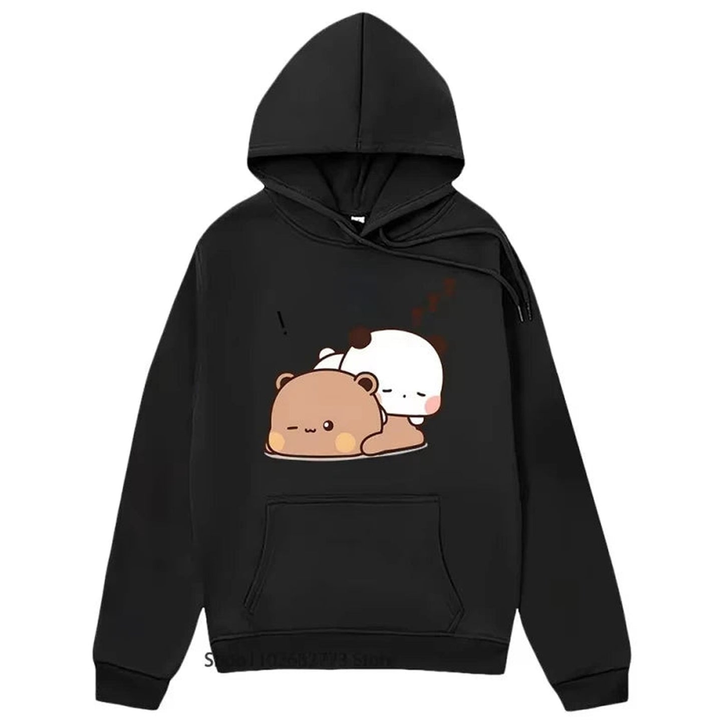 Close-Up of Bubu and Dudu Unisex Anime Hoodie Fabric