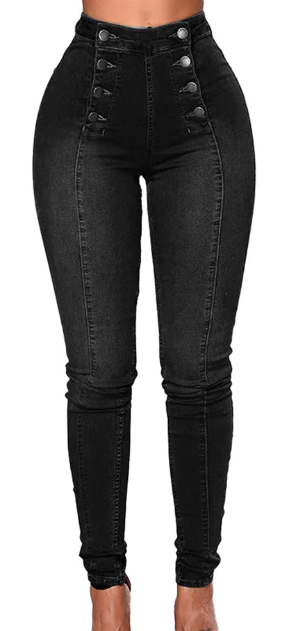 Vintage High Waist Skinny Jeans For Women