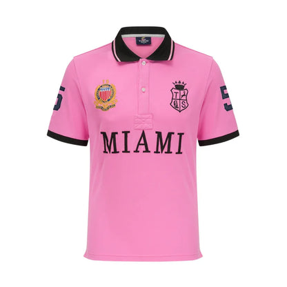 Miami Polo Shirts For Men Trendy Pink Style