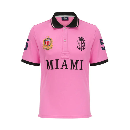 Miami Polo Shirts For Men Trendy Pink Style