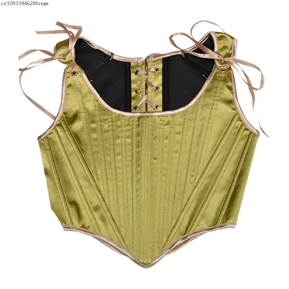 Womens Renaissance Corset Top Overbust Bustier