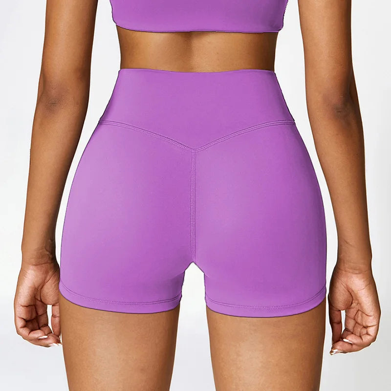 High Waisted Womens Yoga Shorts