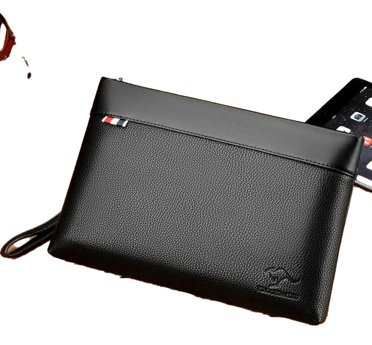Mens Designer Leather Clutch Bag
