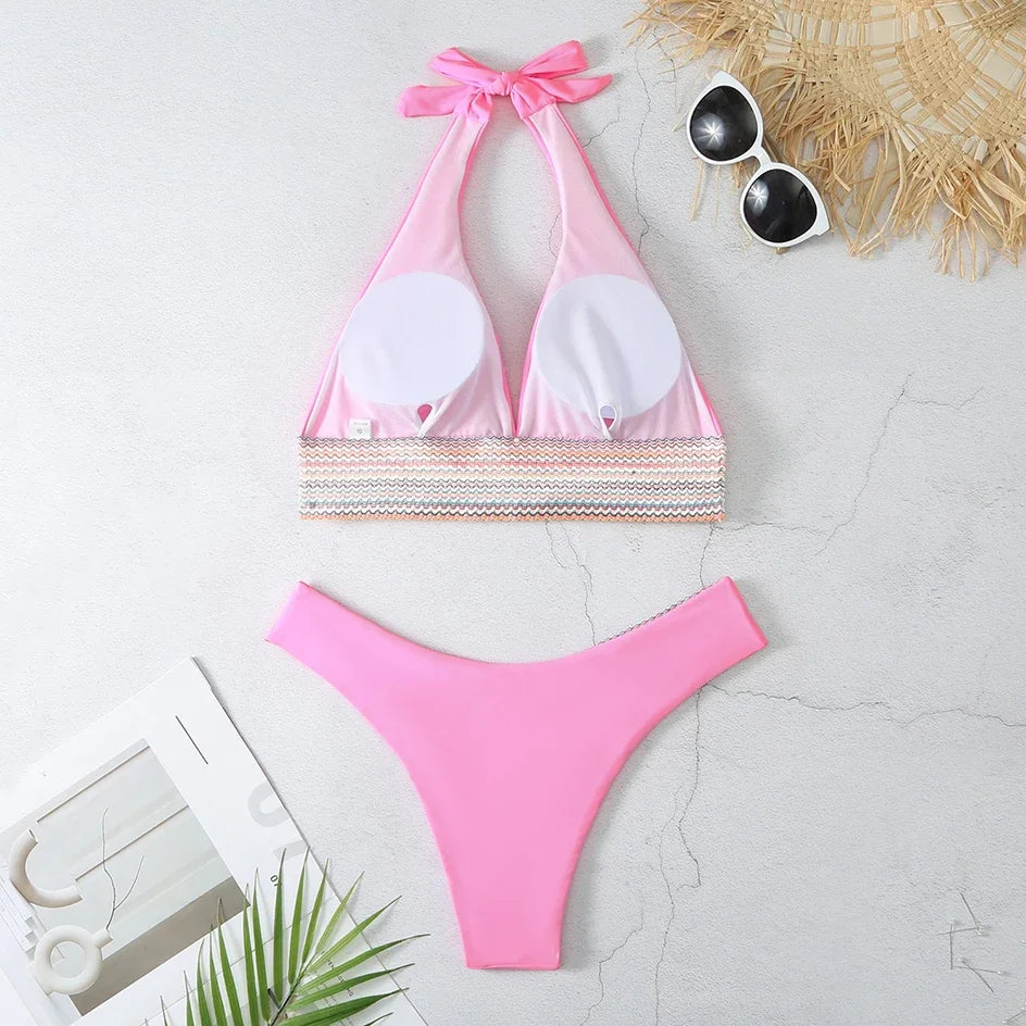 Stunning Two-Tone Bikini Set