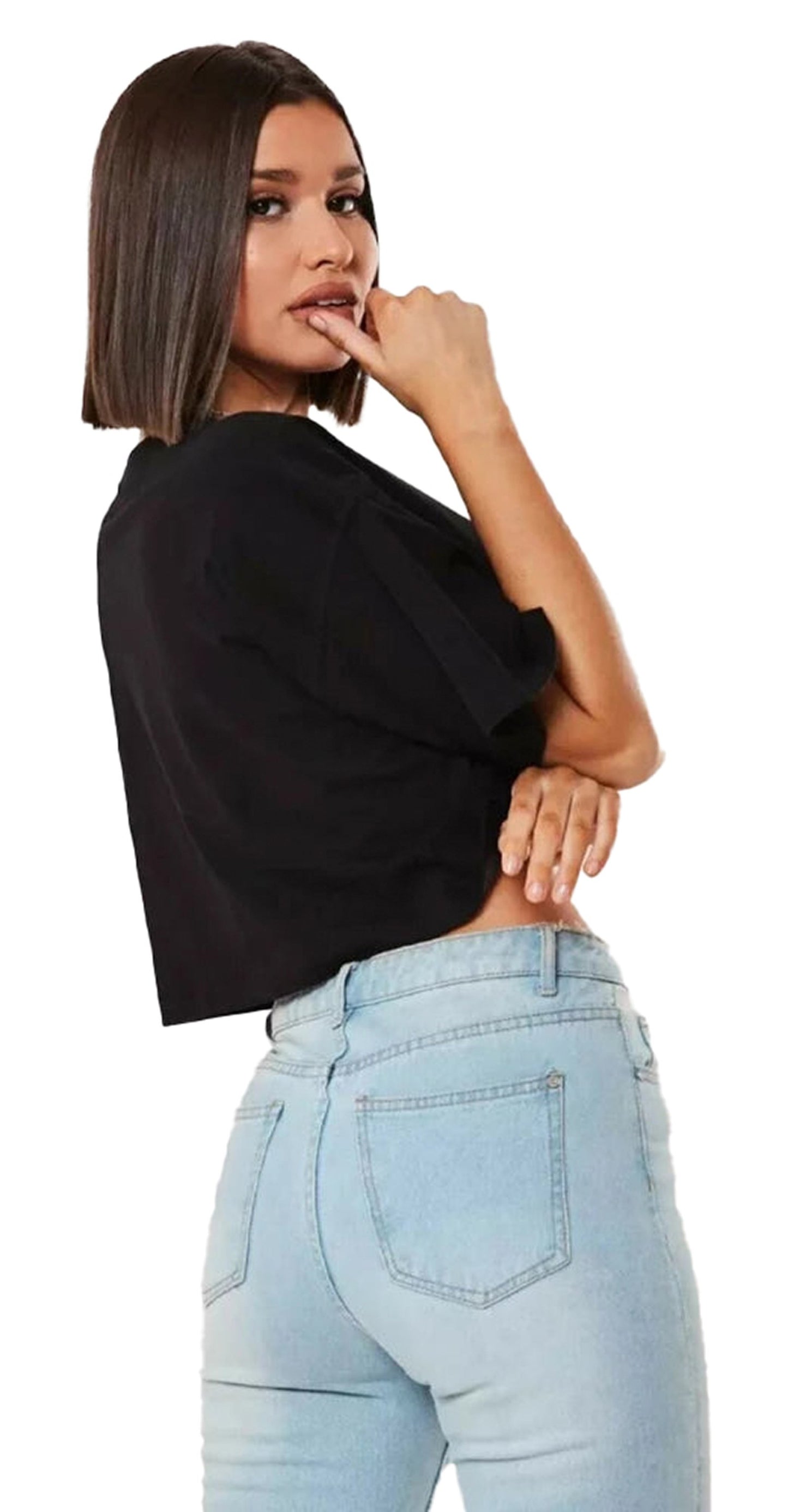 Womens Cropped Workout T-Shirt