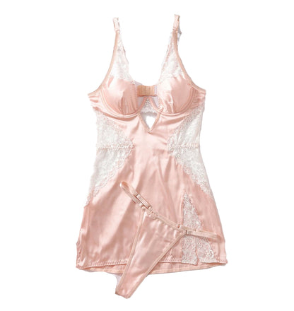 Sexy Deep V Neck Satin Dress For Chic Nights