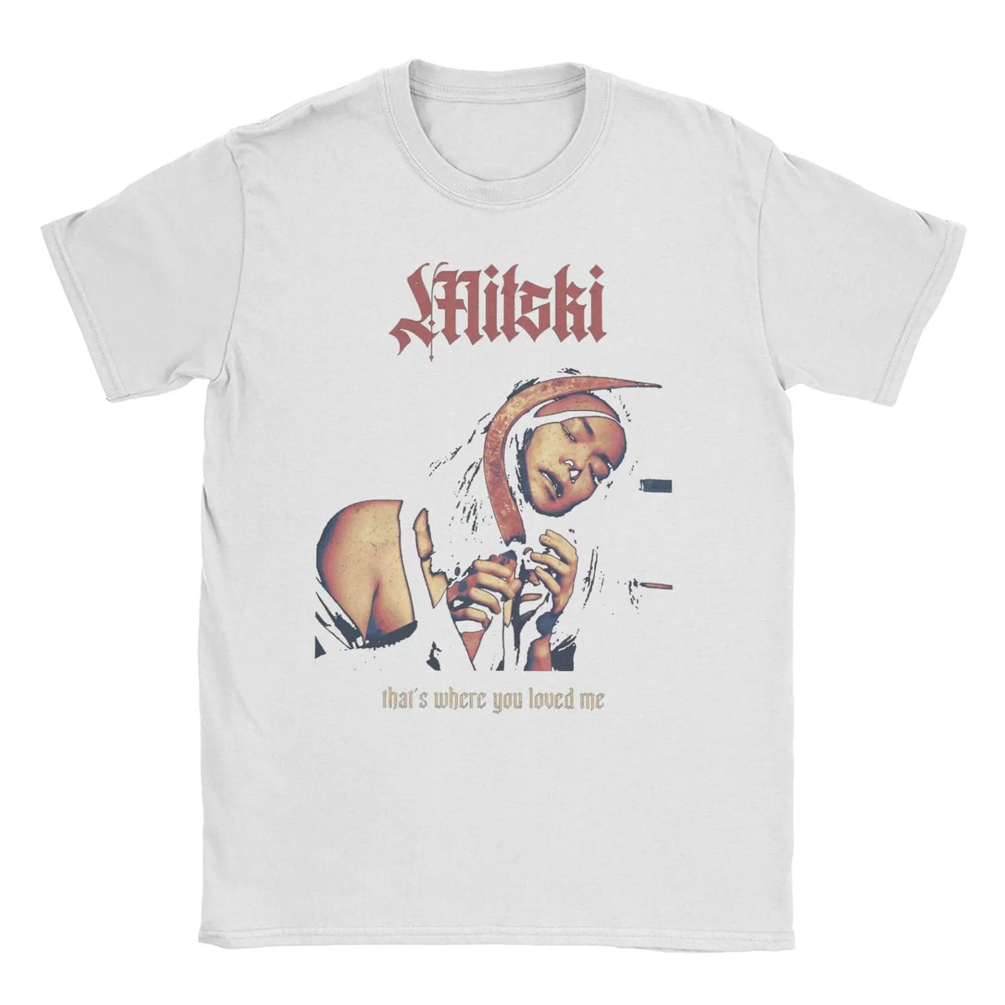 Mitski 90s Novelty Oversized Cotton T-Shirt for Men - Summer Short