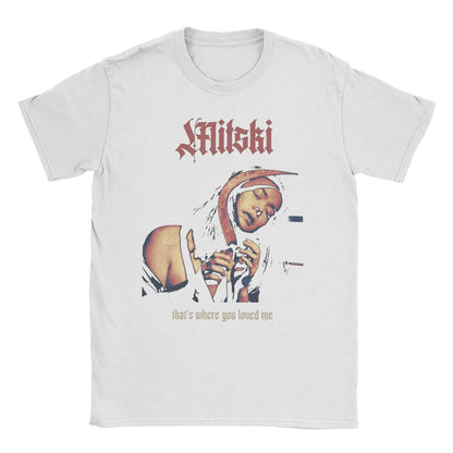 Mitski 90s Novelty Oversized Cotton T-Shirt for Men - Summer Short