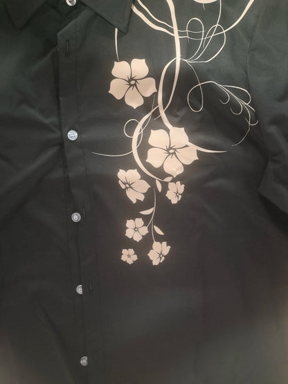 Mens Digital Printed Shirt Stylish Floral Design