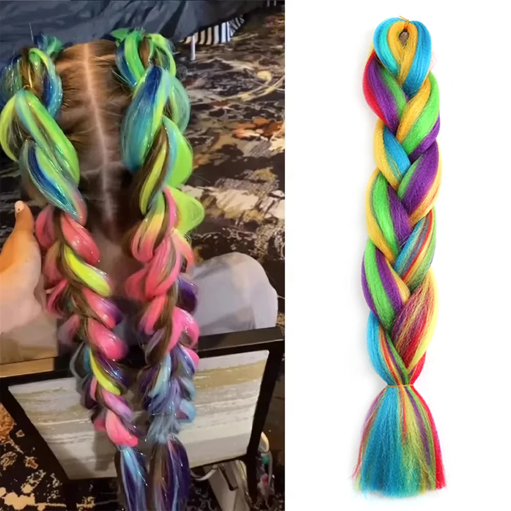Purple Blue Braiding Hair Extensions