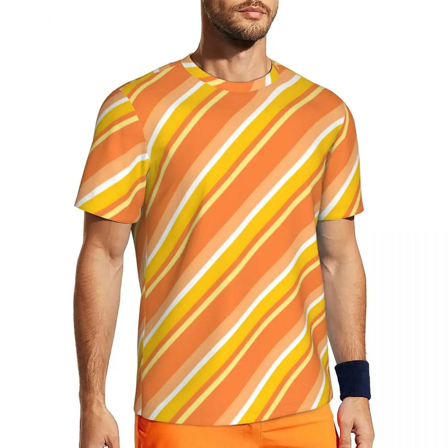 Men's Mondrian Line T-Shirt - Trendy Colorful Plaid Summer Tee, Y2K