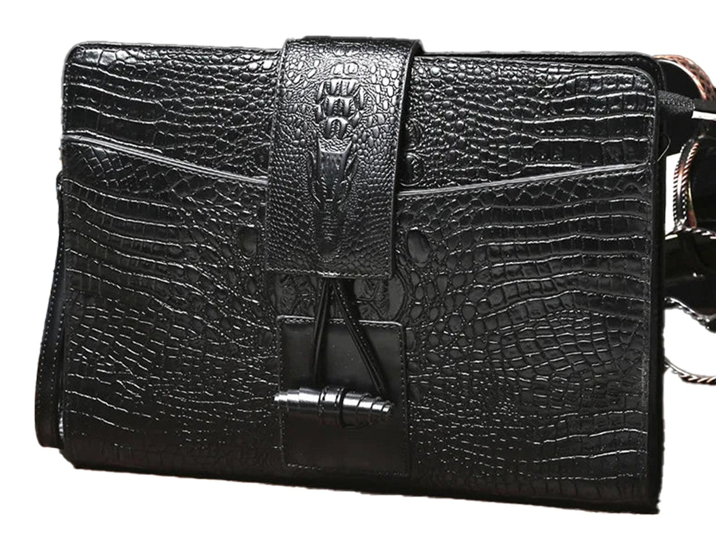 Mens Designer Leather Clutch Bag Elegant Style