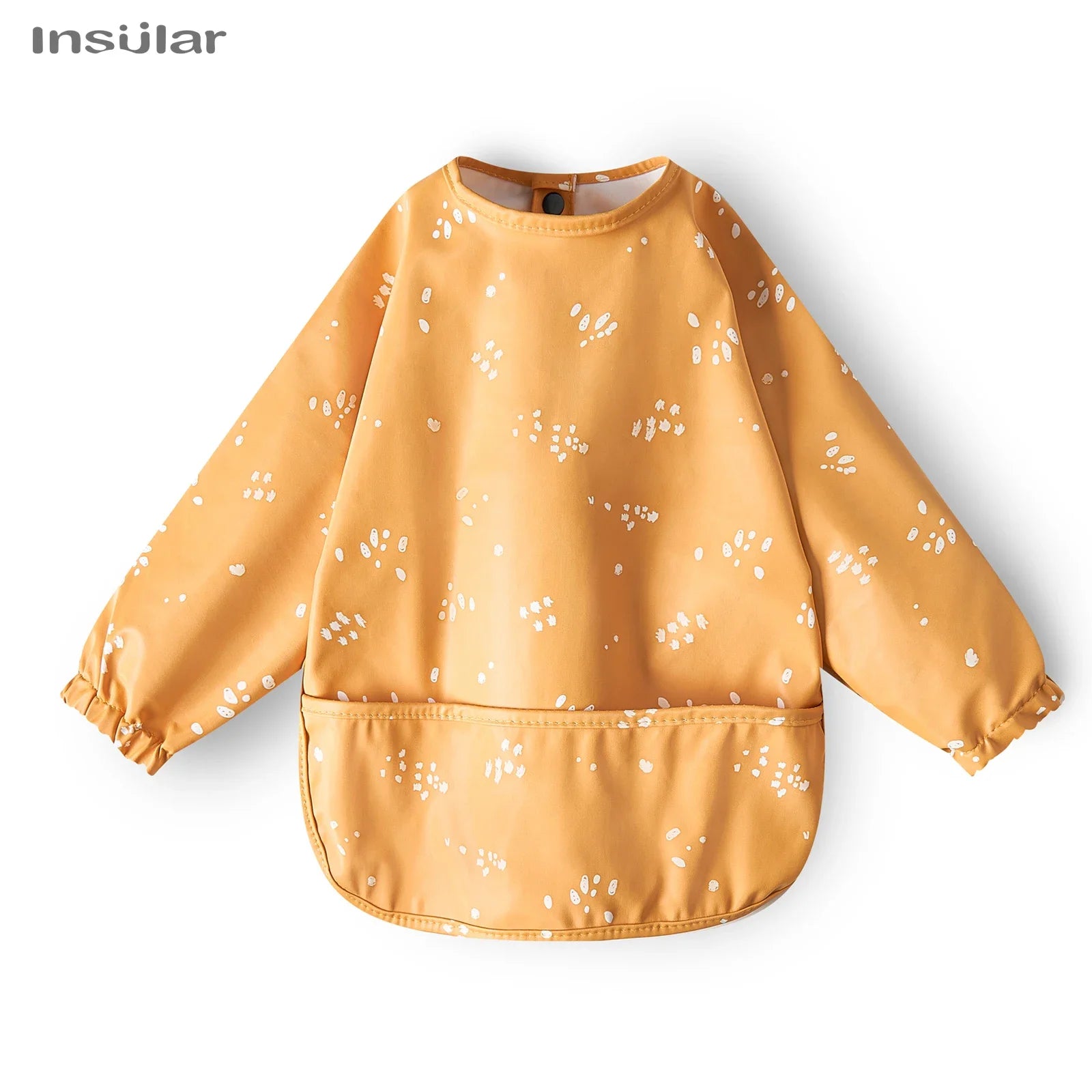 Cute Cartoon Animal Waterproof Long Sleeve Toddler Feeding Smock Bib
