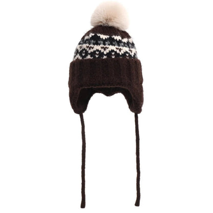 Womens Winter Beanie With Pompom
