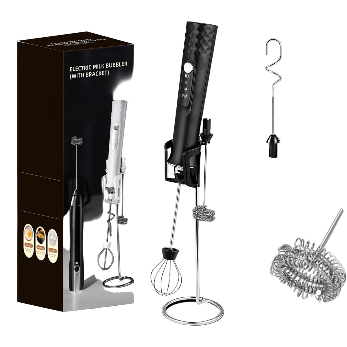 Rechargeable Handheld Electric Milk Frother and Drink Mixer Wand