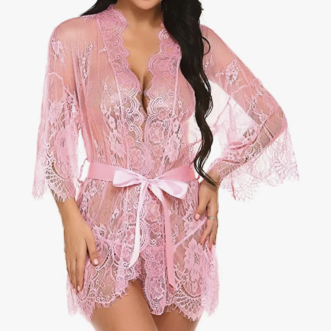 Purple Lace Babydoll Lingerie Set