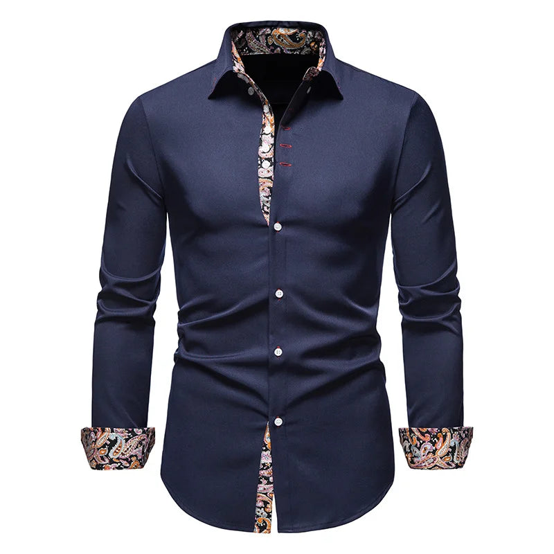 Mens White Long Sleeve Shirt With Style