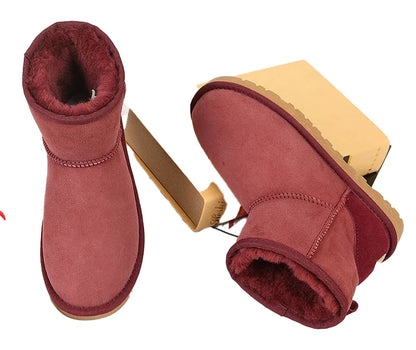 Genuine Sheepskin Winter Boots Women