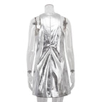 Silver Fashion and Bodycon Dress