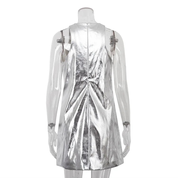 Silver Fashion and Bodycon Dress