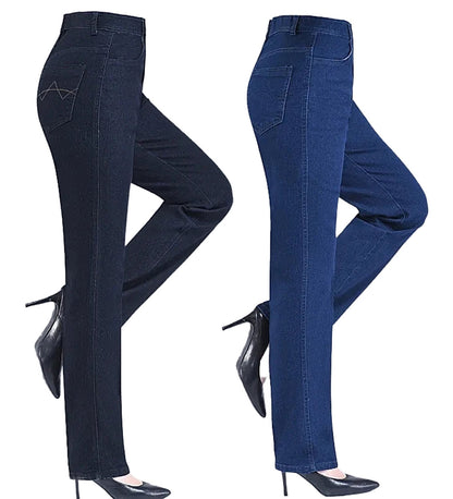 High Waist Middle Aged Womens Jeans