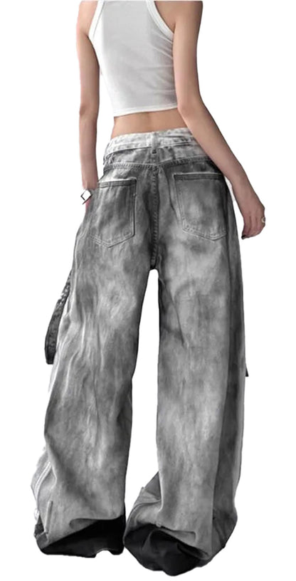 High Street Ripped Wide Leg Jeans
