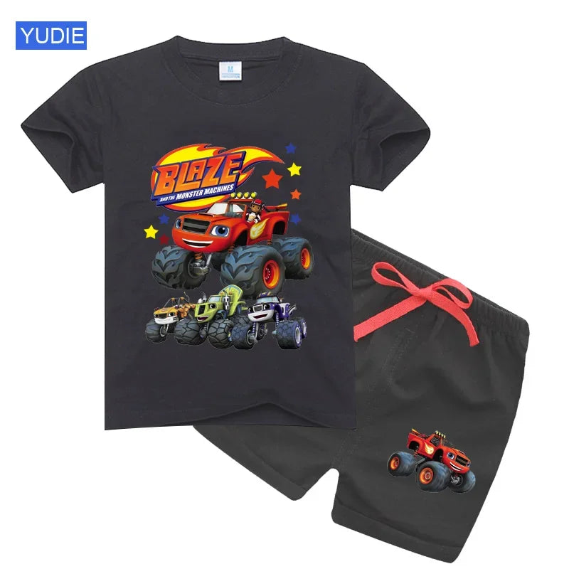 Blaze Monster Machine Shirt Set For Kids
