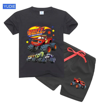 Blaze Monster Machine Shirt Set For Kids