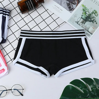 Womens Low Waist Boxer Panties Trendy Style
