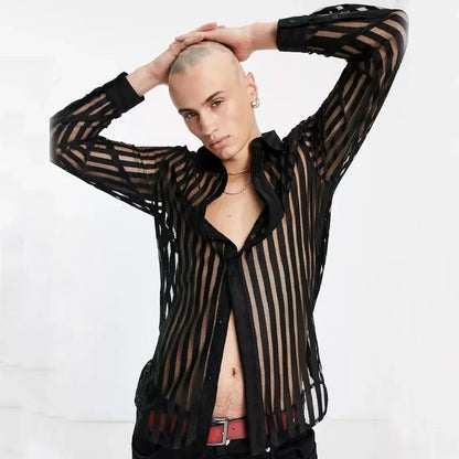 Mens Sheer Floral Shirt Trendy & Stylish