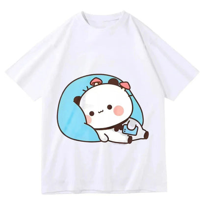 Model Wearing Cute Anime Girl Harajuku T-Shirt for Women