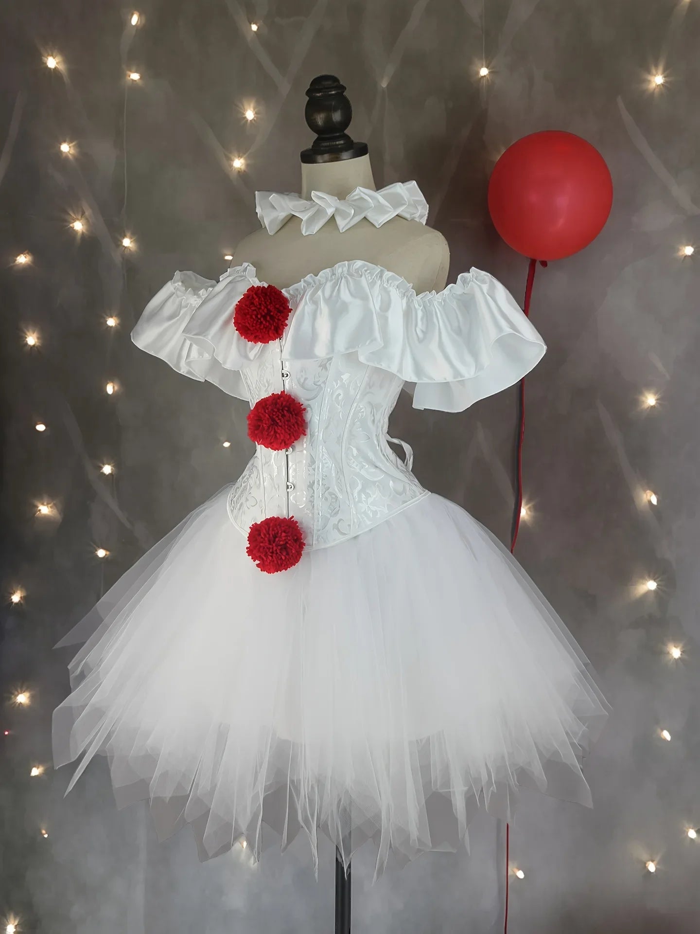 Cosplay Costume Play Dress with Ruffles